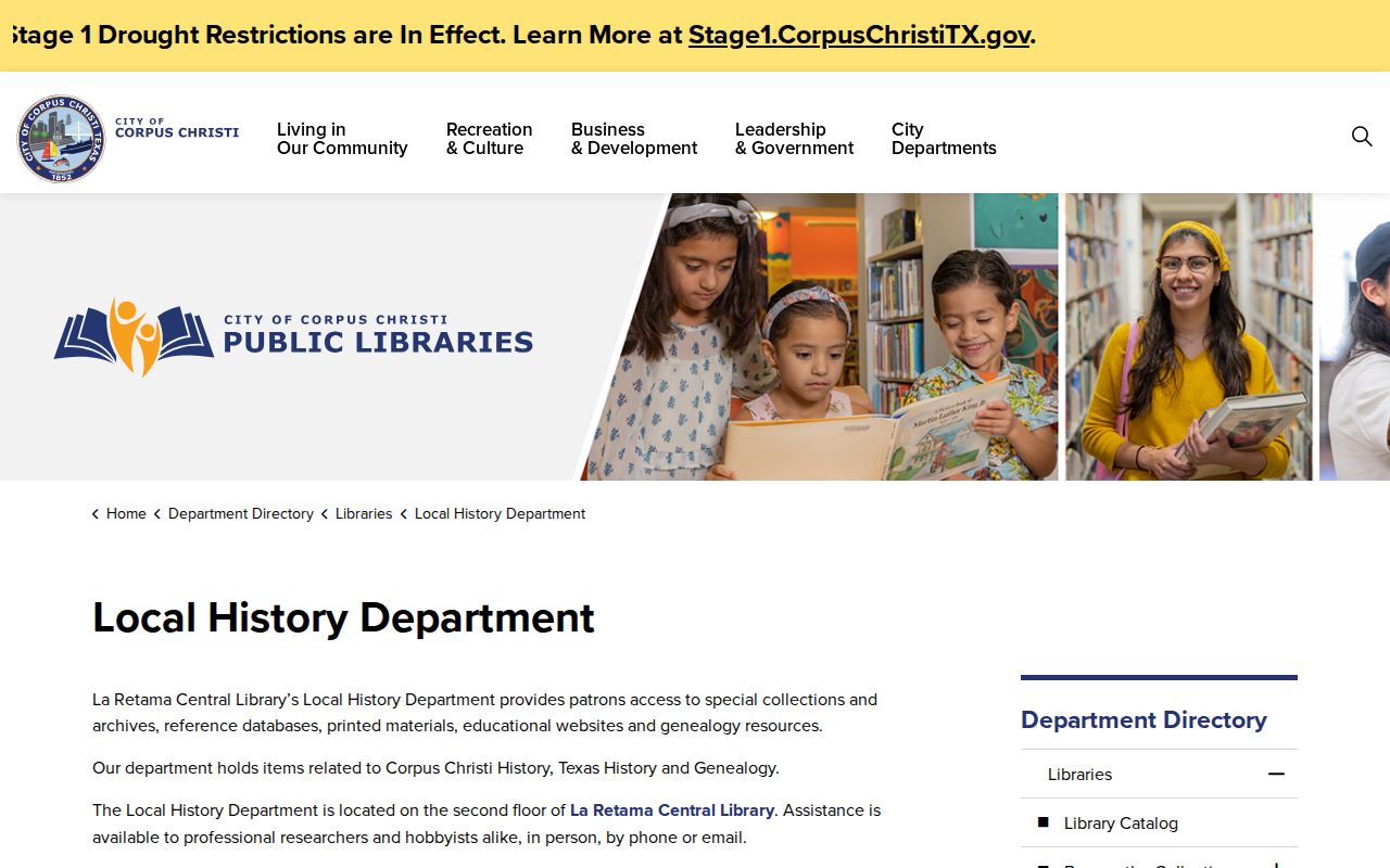 Corpus Christi city directory research route through CCPL Local History