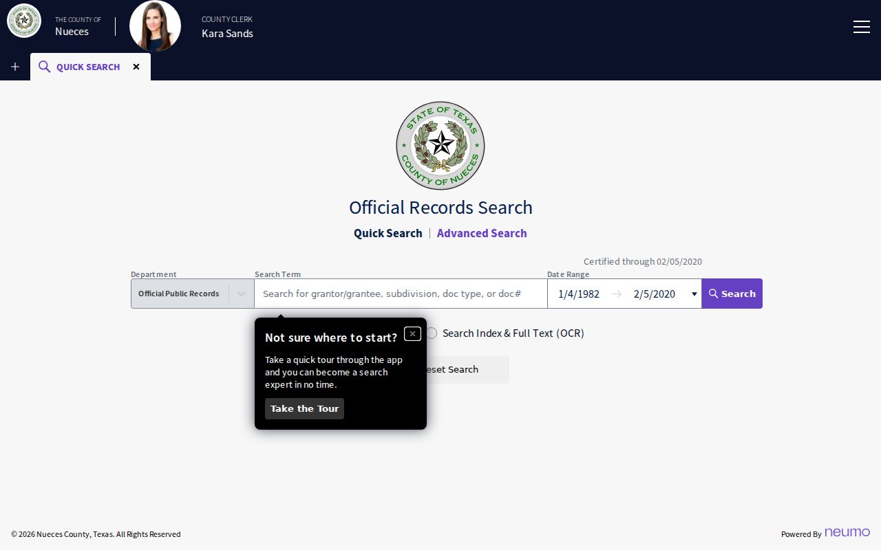 Corpus Christi residents directory official Nueces County deed index search
